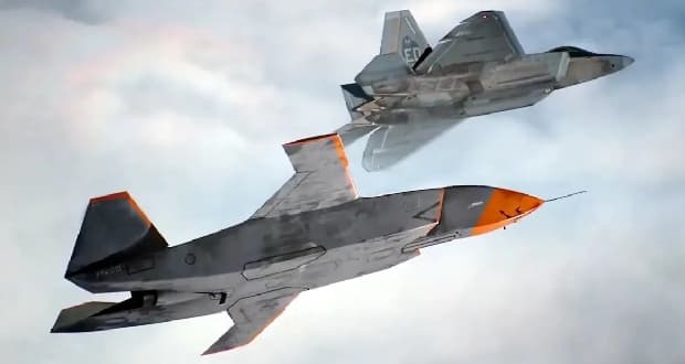 برای نخستین بار در جهان، جنگنده اف 22 رپتور به سیستم کنترل پهپاد در آسمان مجهز شد