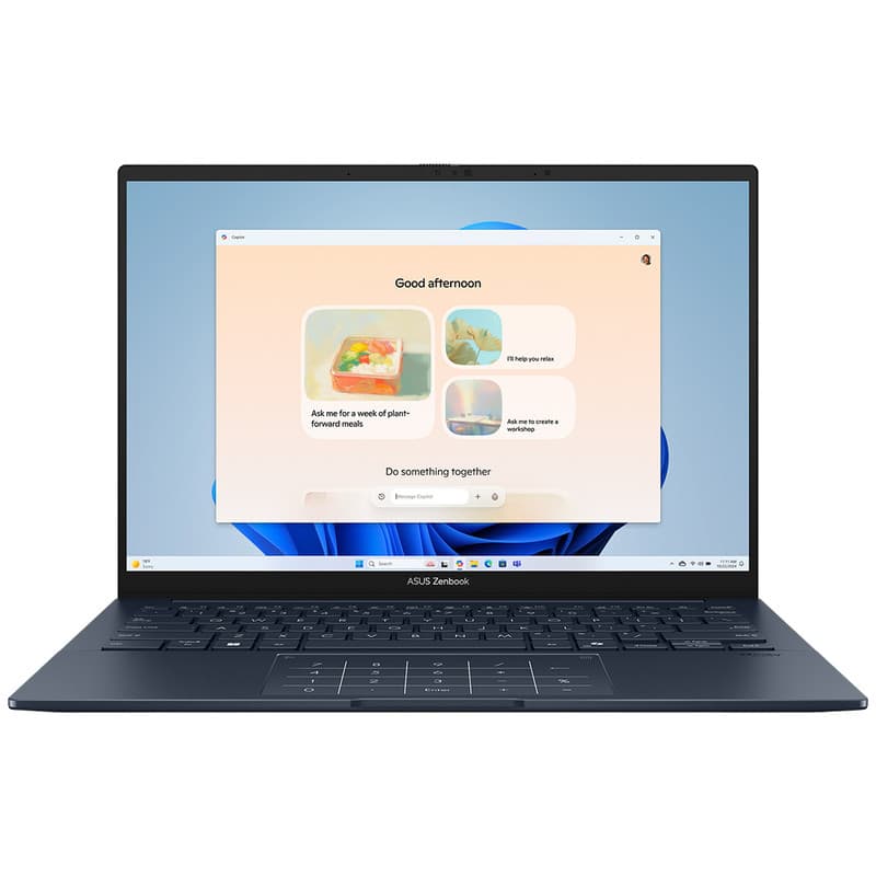 لپ تاپ 14 اینچی ایسوس مدل Zenbook 14 UX3405CA-PZ252W-Core Ultra 9 285H-16GB LPDDR5X-1TB SSD-OLED Touch 3K 120Hz-Backlit-W