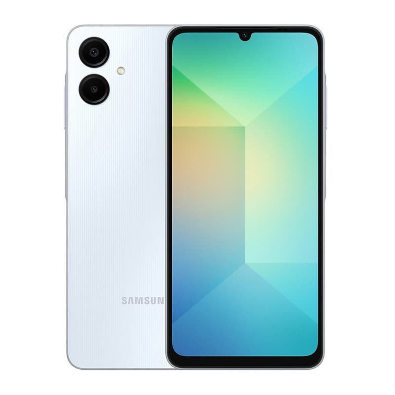 گوشی موبایل سامسونگ مدل Galaxy A06 5G دو سیم کارت 128 گیگابایت و رم 6 گیگابایت به همراه شارژر 25 وات سامسونگ