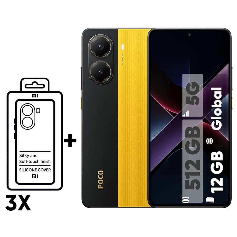 گوشی موبایل شیائومی مدل Poco X7 Pro دو سیم کارت ظرفیت 512 گیگابایت و رم 12 گیگابایت - گلوبال - به همراه سه عدد قاب