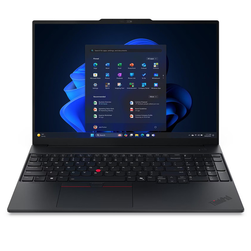 لپ تاپ 16 اینچی لنوو مدل ThinkPad E16 Gen 3-Core Ultra 5 226V-16GB LPDDR5X 8533MHz-1TB SSD-IPS-Backlit-Fingerprint-W - کاستوم شده