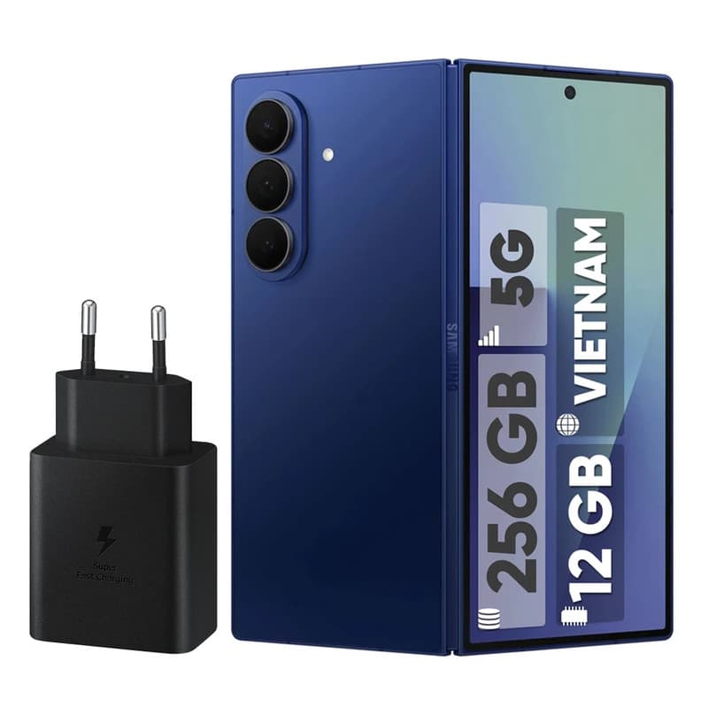 گوشی موبایل سامسونگ مدل Galaxy Z Fold 7 دو سیمکارت ظرفیت 256 گیگابایت و رم 12 گیگابایت - ویتنام به همراه شارژر 45 وات سامسونگ